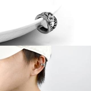 【玖飾時尚】夾式耳環 趣味拉鍊鋼製耳骨夾(耳夾耳環)