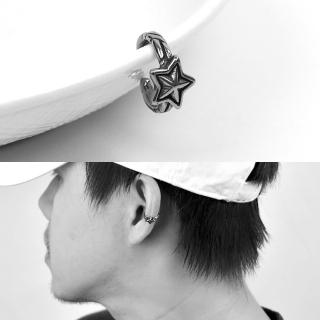 【玖飾時尚】夾式耳環 星型男鋼製耳骨夾(耳夾耳環)