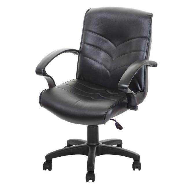 【GXG 吉加吉】短背皮面 電腦椅  可後躺/塑膠腳(TW-1007 EK)