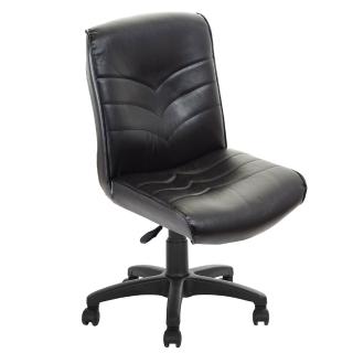 【GXG 吉加吉】短背皮面 無扶手 鋁合金腳 電腦椅(TW-1008 LU)