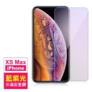 iPhone XSMax 高清藍紫光非滿版9H玻璃鋼化膜手機保護貼(XSMax鋼化膜 XSMax保護貼)