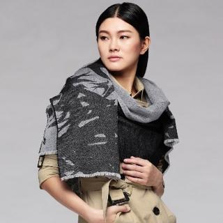 【ZANA】100%純羊毛雙面提花燕子圖樣圍巾