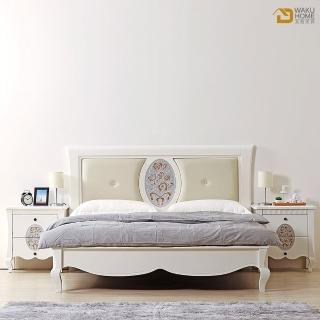 【WAKUHOME 瓦酷家具】新古典 潔白6尺雙人床 B001-0106