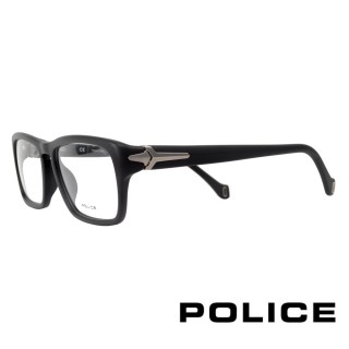 【POLICE】義大利經典設計款鏡腳光學眼鏡(霧面黑 POV1786-0703)