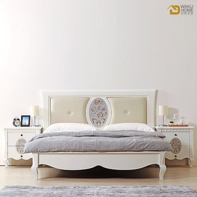【WAKUHOME 瓦酷家具】新古典 潔白5尺雙人床 B001-0105