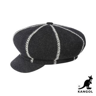 【KANGOL】波士頓報童帽(黑灰色)