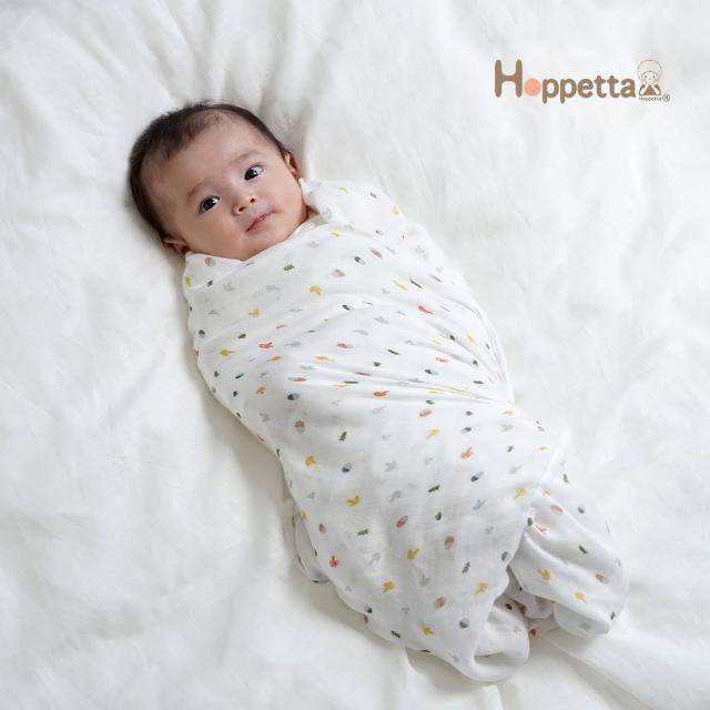 【Hoppetta】竹纖維紗布包巾(童趣蘑菇盒裝)