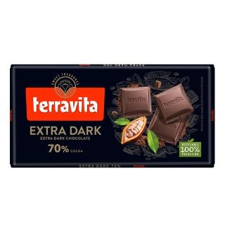即期品【波蘭 Terravita】70% 黑巧克力 90g(效期：2024/11/30)