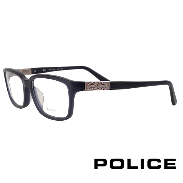 【POLICE】經典品牌圖騰設計師款光學眼鏡(霧面黑 POV1847-Z35M)