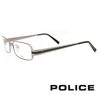 【POLICE】義大利金屬設計師款光學眼鏡(金/咖啡 POV8221-08GE)