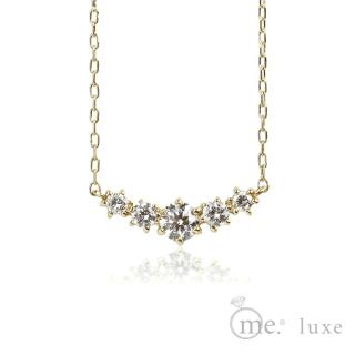 【me.luxe】k10黃K鑽石8分燦爛項鍊(日本輕珠寶網路銷售NO.1)