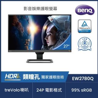 【BenQ】EW2780Q 27型 IPS 2K 類瞳孔影音娛樂護眼螢幕(HDR10/2.1聲道/TUV認證)