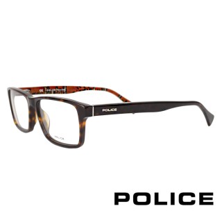 【POLICE】義大利城市風情設計師款光學眼鏡(琥珀/咖啡 POV1865-0722)