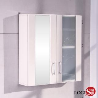 【LOGIS】蘭朵單鏡+霧玻雙門防水浴櫃(化妝櫃 吊櫃 櫥櫃)