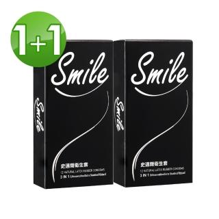 【smile 史邁爾】買1送1三合一保險套衛生套(12入*2盒)(共24入)