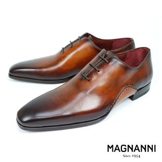 【MAGNANNI】經典復古刷色牛津紳士鞋(棕色 22105-COG)