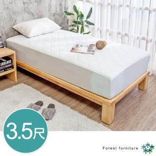 【BODEN】森林家具 維爾3.5尺單人加大全實木床底(不含床頭片及床墊)