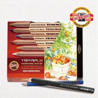 【KOH-I-NOOR HARDTMUTH】24色油性色鉛筆+經典魔術筆