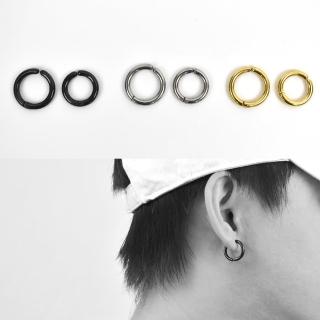 【玖飾時尚】夾式耳環 簡單素色圓圈鋼耳夾(耳夾耳環)