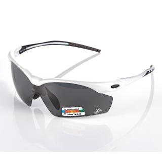 【Z-POLS】新一代TR彈性輕量材質搭載100%Polarized頂級偏光運動眼鏡(珍珠白款)