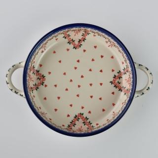 【波蘭陶】Vena 雙耳深盤 陶瓷盤 菜盤 22cm 波蘭手工製(六月新娘系列)