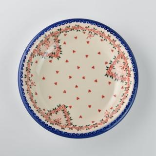 【波蘭陶】Vena 圓形深餐盤 陶瓷盤 圓盤 菜盤 水果盤 22cm 波蘭手工製(六月新娘系列)