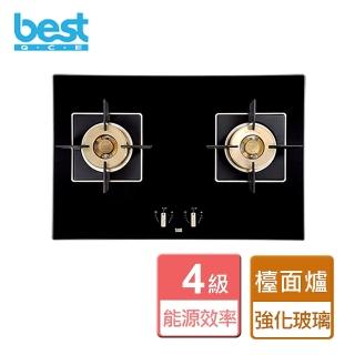 【BEST 貝斯特】黑玻雙口高效能瓦斯爐(GH7450-GS-NG1-無安裝服務)