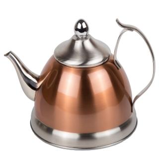 Creative Home NOBILI-TEA 950ml鍍銅色不鏽鋼附濾網沖茶器 茶壺 水壺