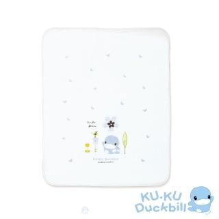 【KU.KU. 酷咕鴨】格子緹花紗布浴巾(藍/粉)