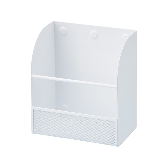 【LIHIT L】A-7451-0 白色鐵製置物盒-M(LIHIT)
