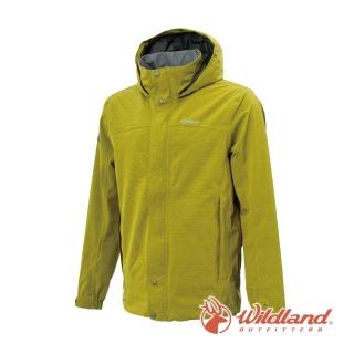 【Wildland 荒野】男 單件防水透氣外套-芥茉黃 W3912-40(休閒外套/衝鋒衣/禦寒保暖)