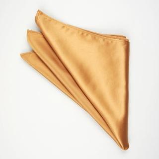 【拉福】純色西裝口袋巾裝飾新郎晏會-單口袋巾(金)