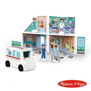 【Melissa & Doug 瑪莉莎】磁力建構娃娃屋-醫院