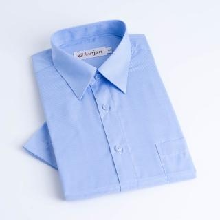 【CHINJUN】勁榮抗皺襯衫-短袖、藍底條紋、s8025(任選3件999 現貨 商務 男生襯)