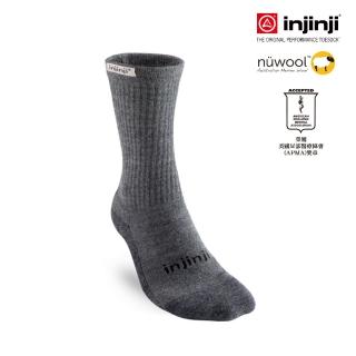【Injinji】男款羊毛中筒健行襪-外襪(石墨灰)MAA62