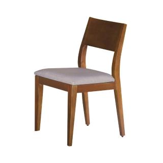 【BODEN】喬妮柚木色皮面實木餐椅/單椅(兩色可選)