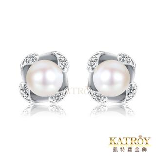 【KATROY】純銀耳環．3.5 -4.0mm．母親節禮物(天然珍珠)