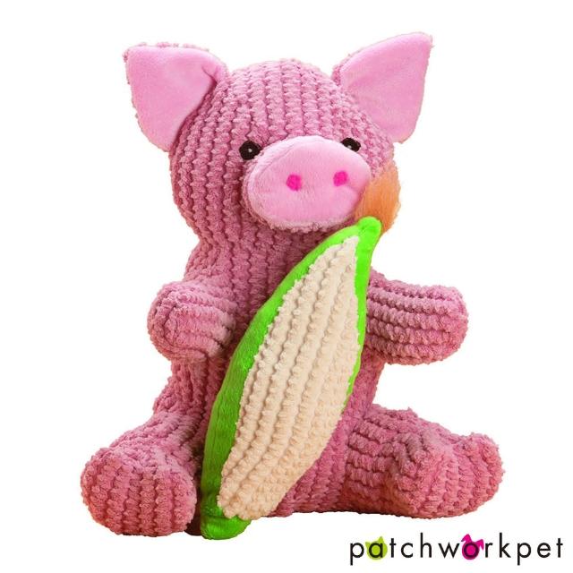 【Patchwork】寵物用粉紅小豬10吋+玉米