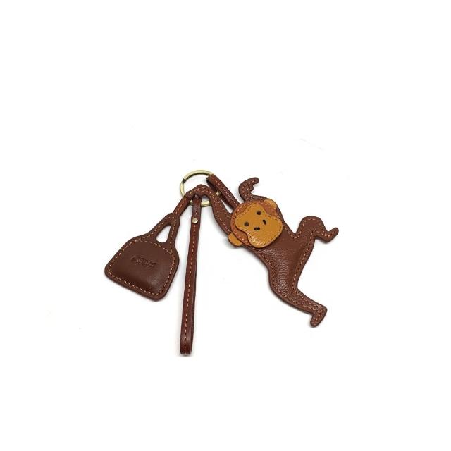 【COWA日本真皮工藝】牛革生肖鑰匙圈- 猴(牛革/真皮/吊飾)