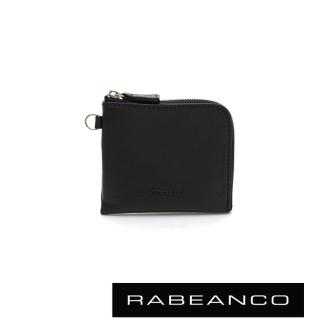 【RABEANCO】時尚名品系列拉鍊小零錢包(黑)