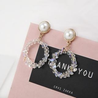 【HaNA 梨花】韓國水晶輕透絕美之戀圈圈耳環