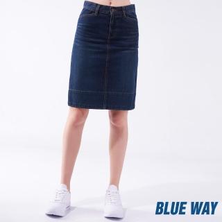 【任選2件990元-BLUE WAY】修身丹寧牛仔短裙-鬼洗