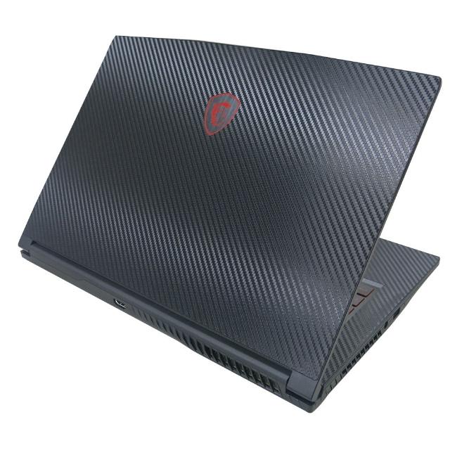 【Ezstick】MSI GF65 9SD 黑色立體紋機身貼(含上蓋貼、鍵盤週圍貼)