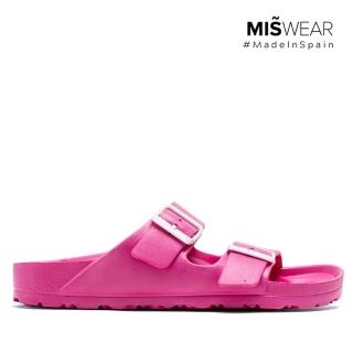 【MISWEAR】女-拖鞋-Evalight 超輕量EVA雙扣女用拖鞋-桃紅色