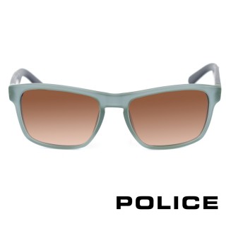 【POLICE】義大利時尚品牌鏡腳太陽眼鏡(藍-POS1858-97DM)