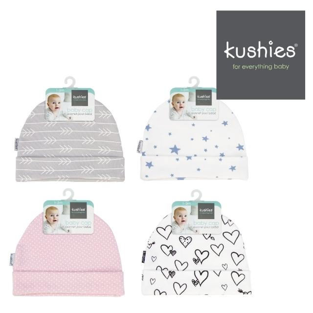 【kushies】柔軟彈性時尚花色 嬰兒帽(秋冬冷氣房適用)