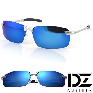 【DZ】UV400防曬偏光太陽眼鏡墨鏡-型潮格調(冰藍膜)