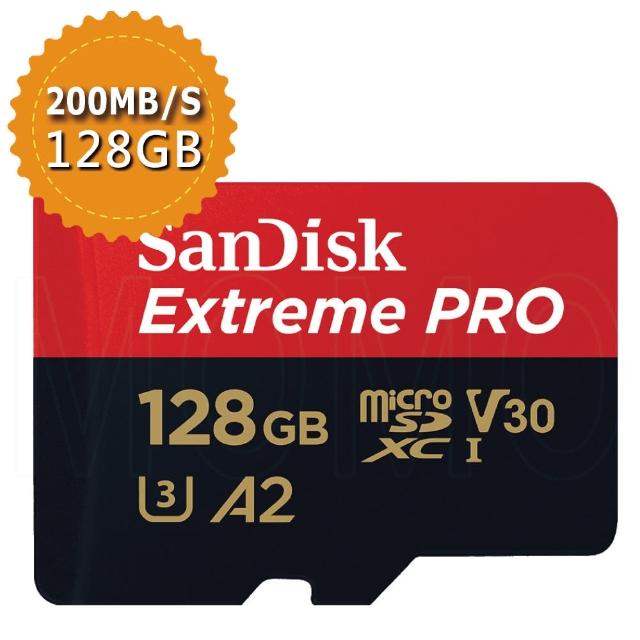 【SanDisk 晟碟】ExtremePRO microSDXC A2 128GB記憶卡(平行輸入)