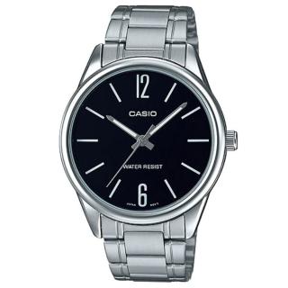 【CASIO 卡西歐】經典商務型男時尚混數字羅馬指針腕錶-黑面(MTP-V005D-1B)