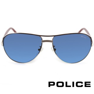 【POLICE】時尚飛行員框漸層太陽眼鏡(銀-POS8853-522B)